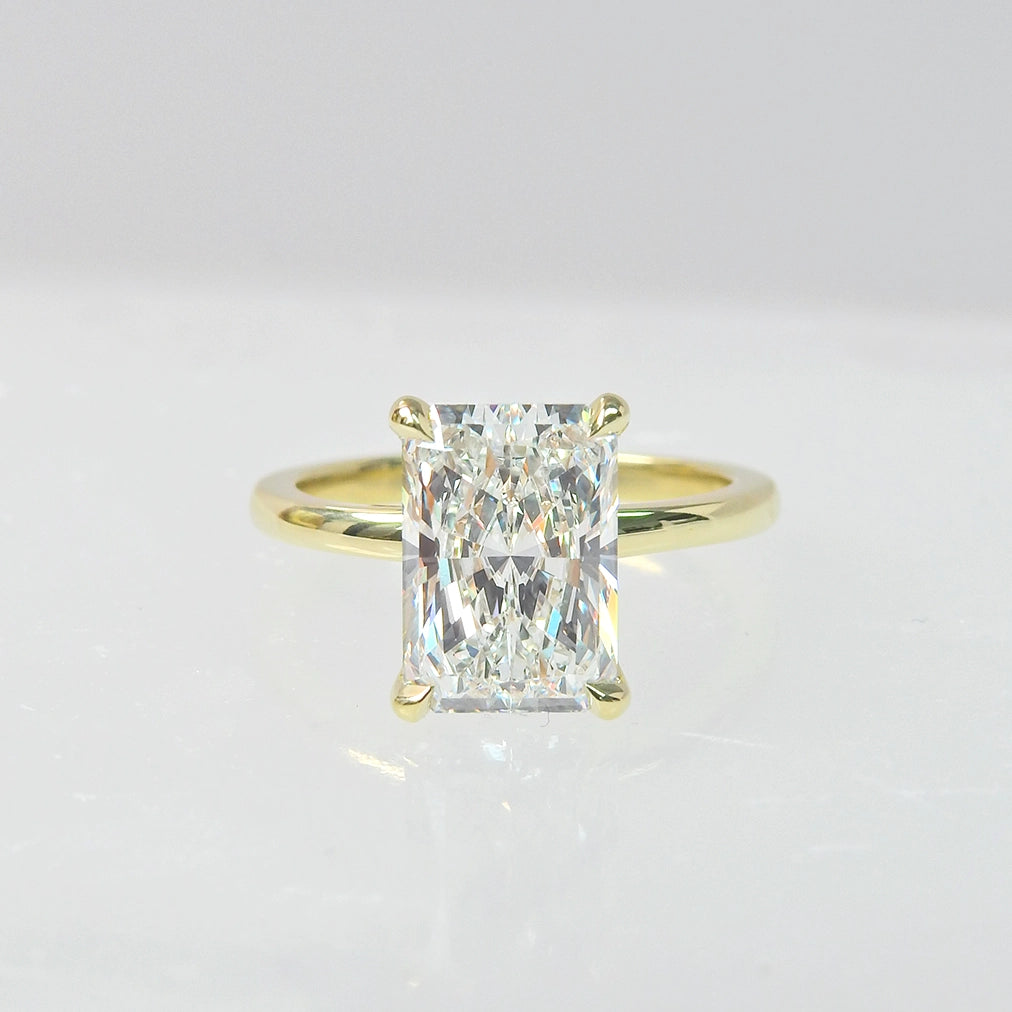 (SOLD) Radiant Cut 3.03ct Lab Diamond Ring