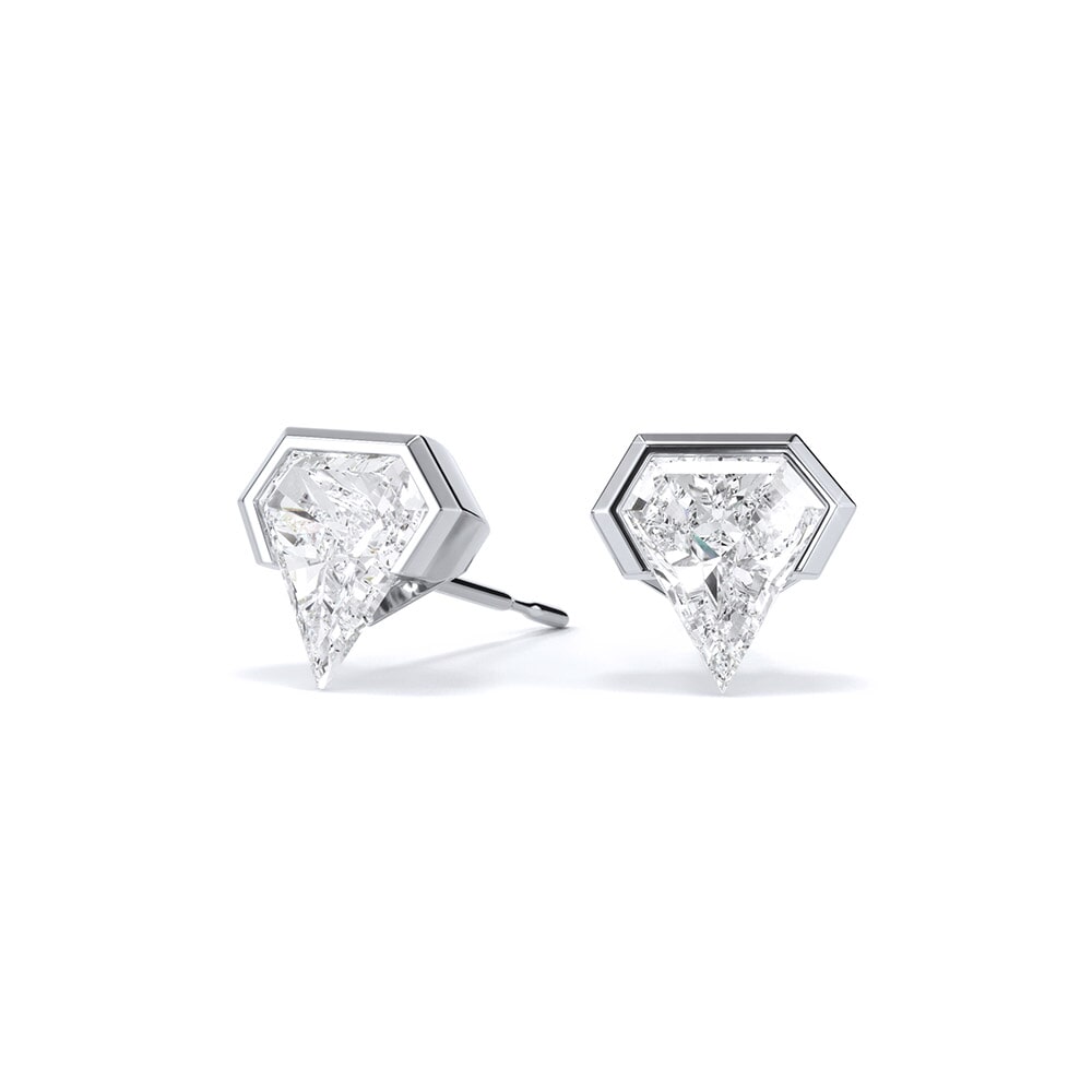 Specialty Cuts: Shield Lab Grown Diamond Earrings .75ctw