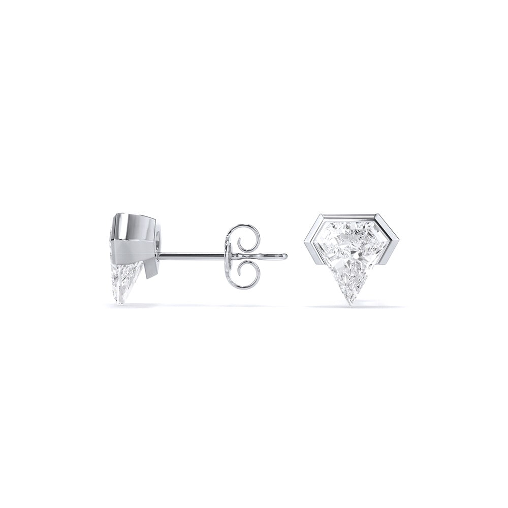 Specialty Cuts: Shield Lab Grown Diamond Earrings .75ctw