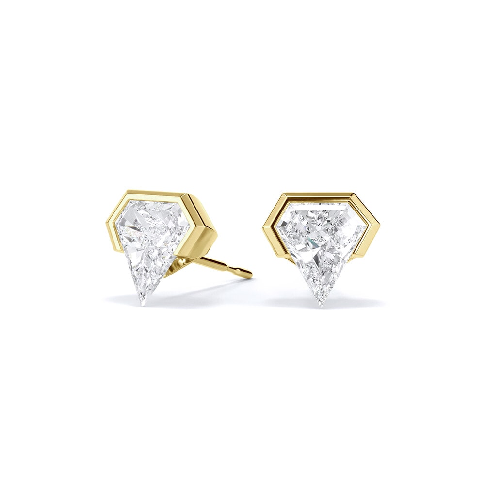 Specialty Cuts: Shield Lab Grown Diamond Earrings .75ctw