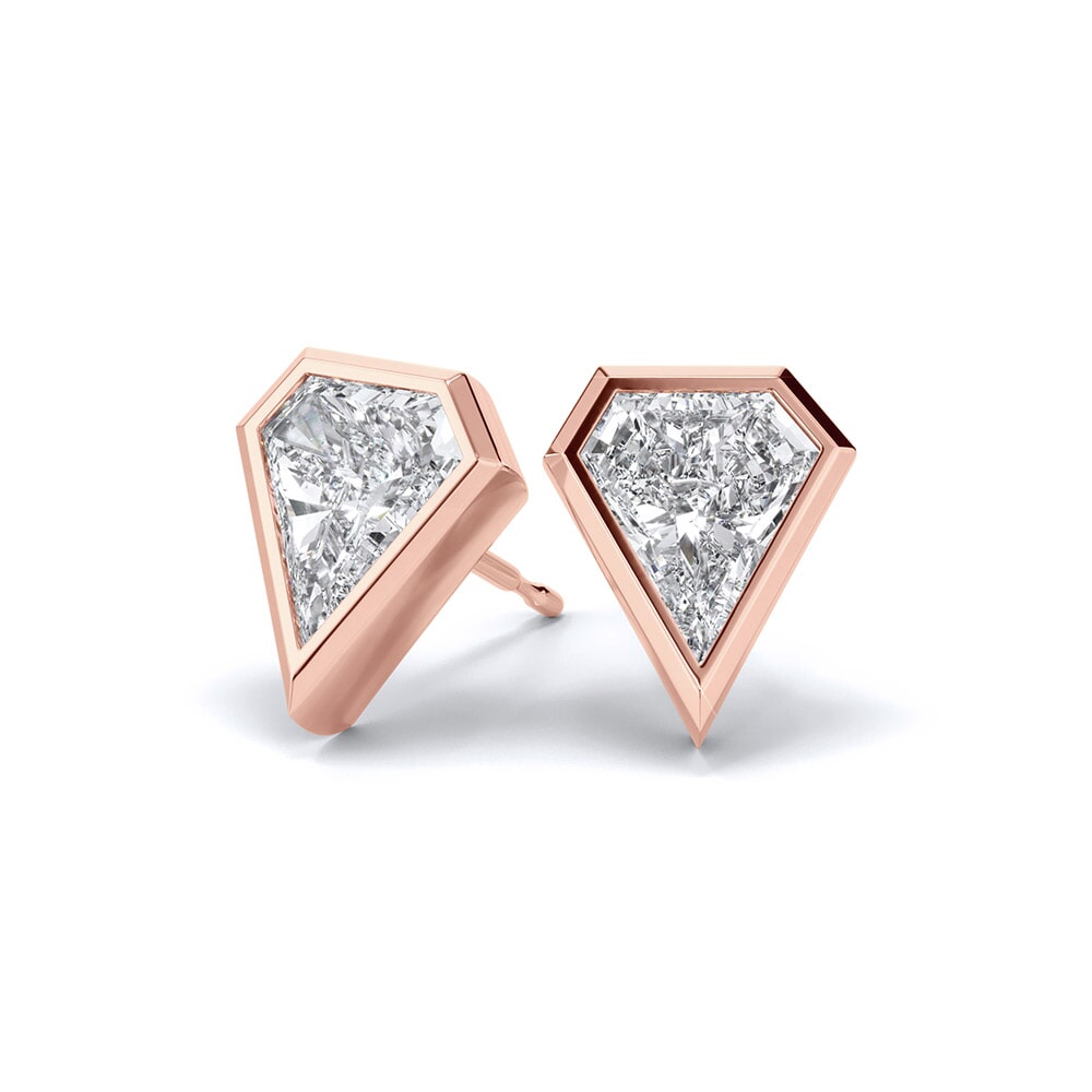 Specialty Cuts: Shield Lab Grown Diamond Earrings .75ctw