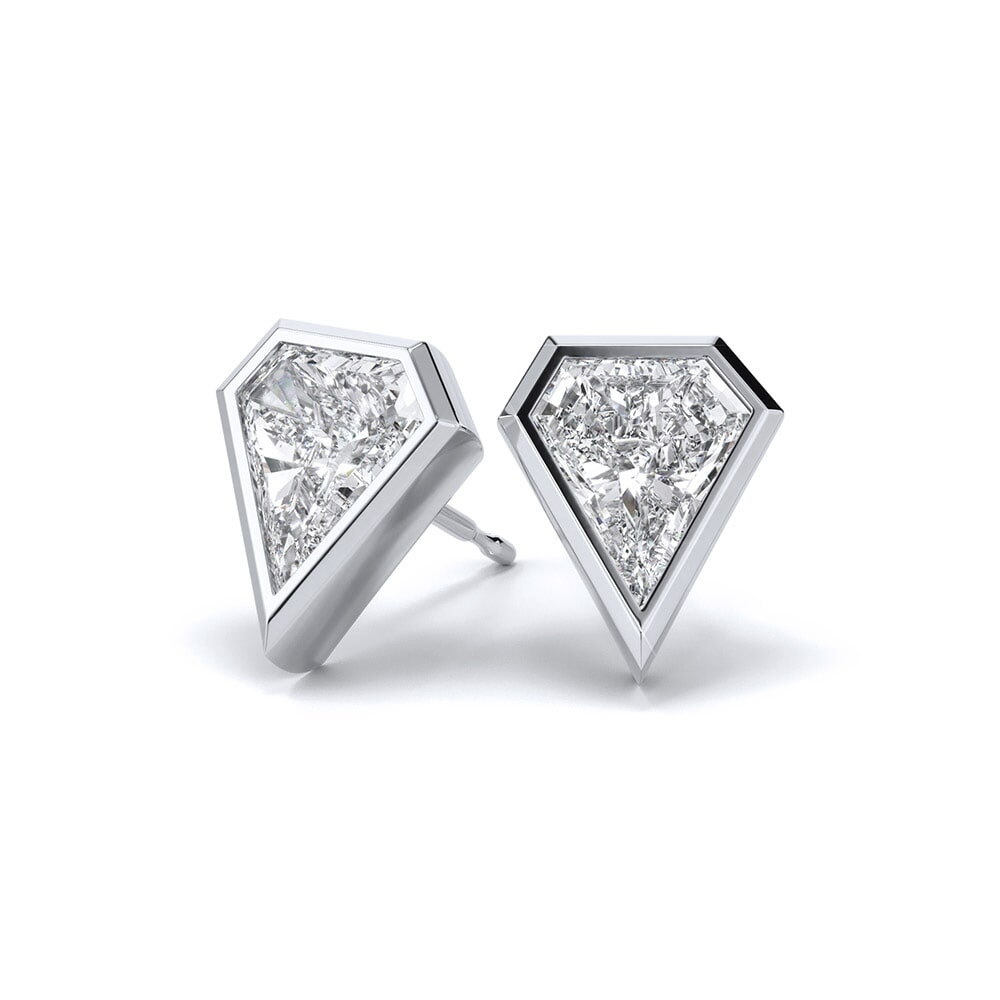 Specialty Cuts: Shield Lab Grown Diamond Earrings .75ctw