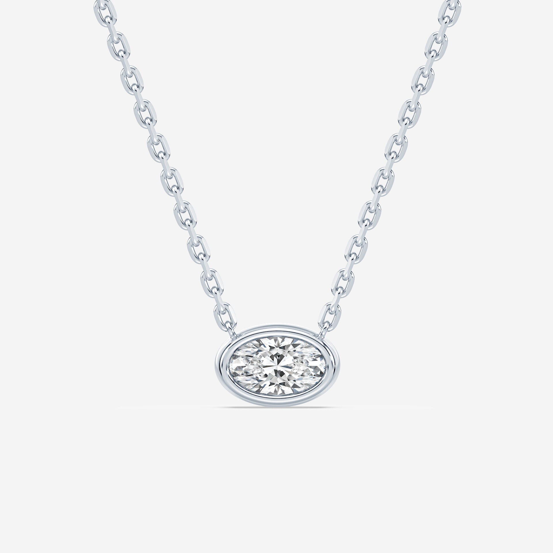 ネックレス・ペンダント Monday Edition _ Clear Dewdrops Necklace White Gold Oval Dewdrop Pendant | Plum Diamonds