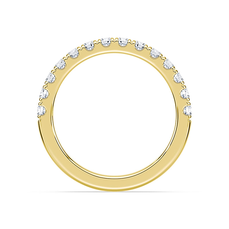 Shared Prong Lab Diamond Band