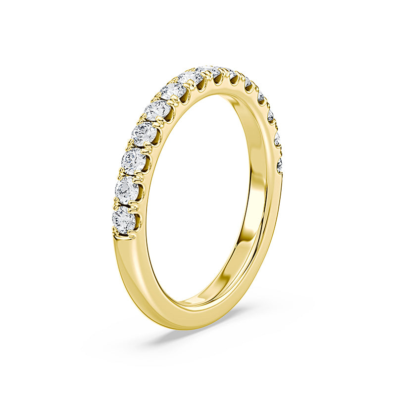 Shared Prong Lab Diamond Band