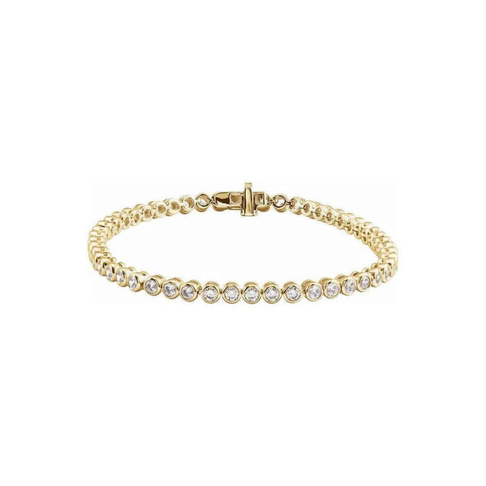 Lab Diamond Bezel Tennis Bracelet 3.50ctw