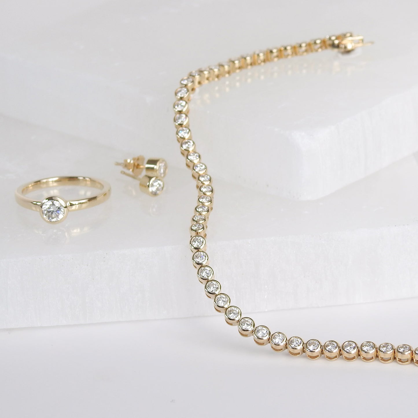 Lab Diamond Bezel Tennis Bracelet 3.50ctw