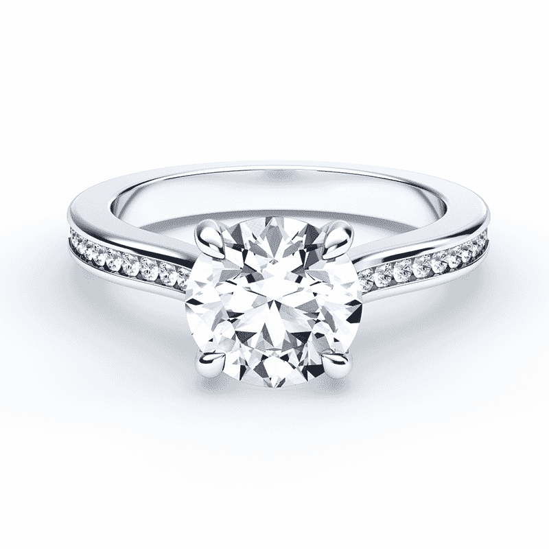 Tapered channel on sale set engagement ring