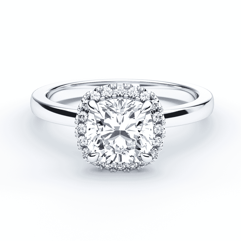 Cushion cut 2025 white gold