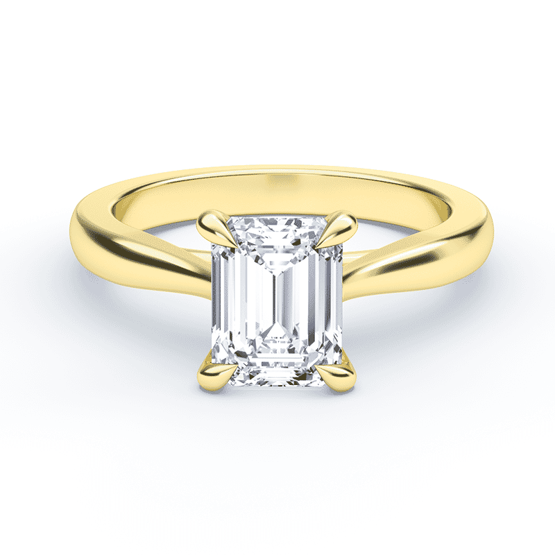 Cathedral setting 2025 emerald cut