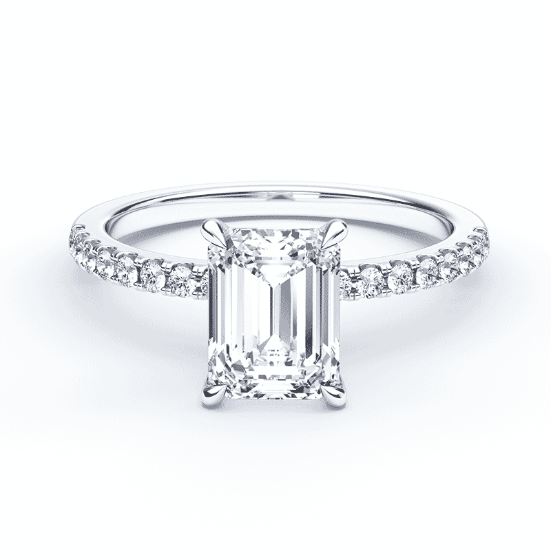 Emerald cut pave band online
