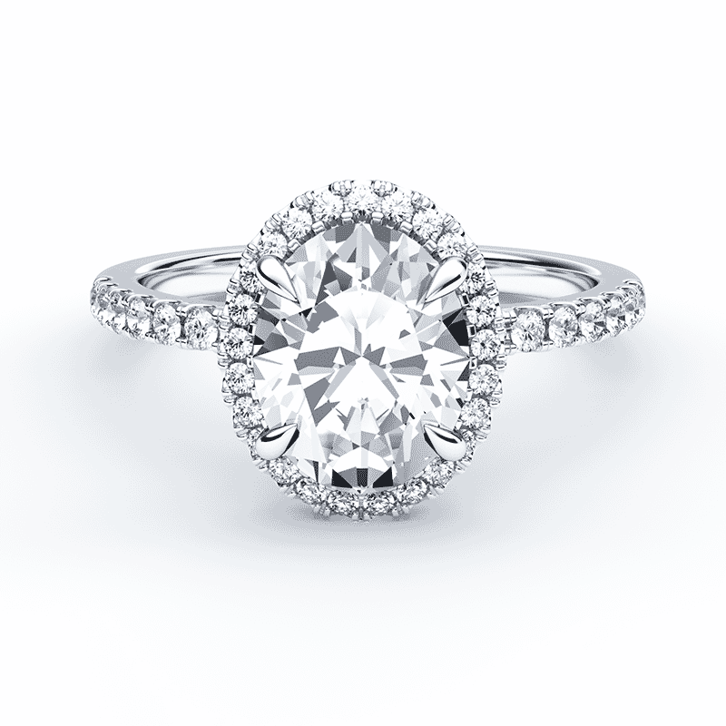 Round diamond 2025 in oval setting