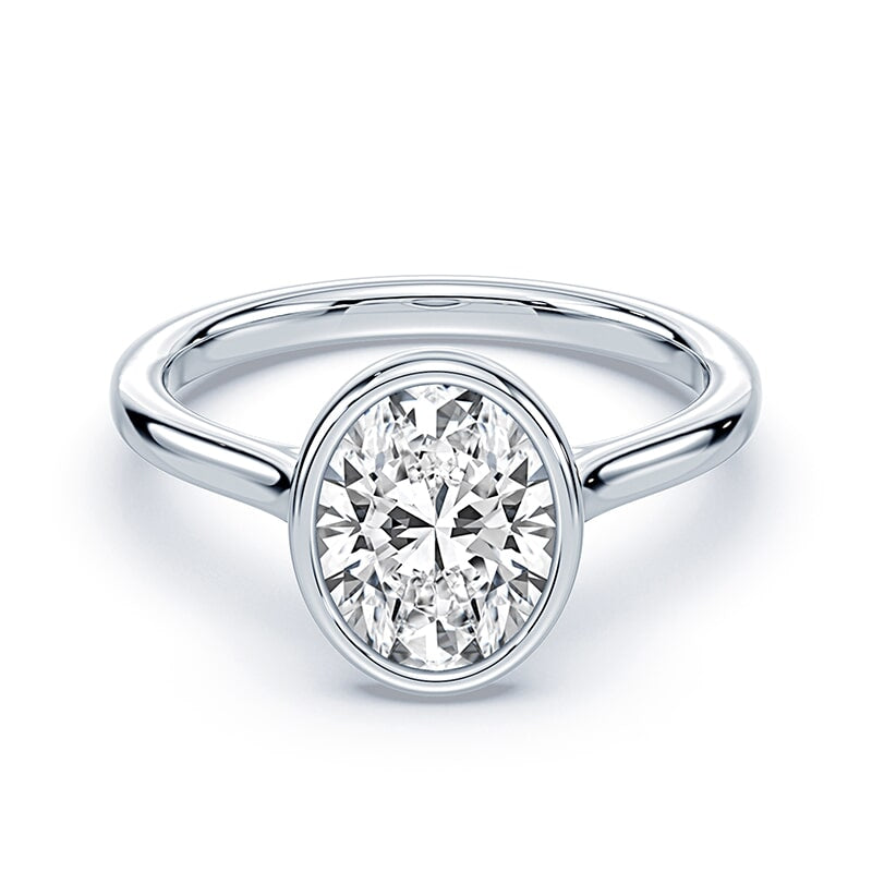 Oval Cathedral Bezel Ring