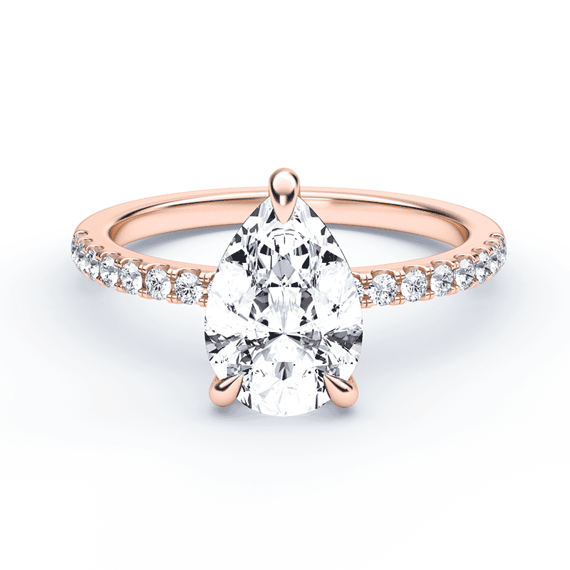 Rose Gold Pear Shaped Engagement Ring Kay Jewelers