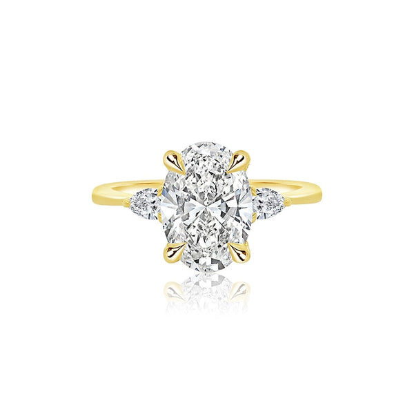 Ready-to-Ship Oval Cut Stone Lab Diamond Ring Plum Diamonds