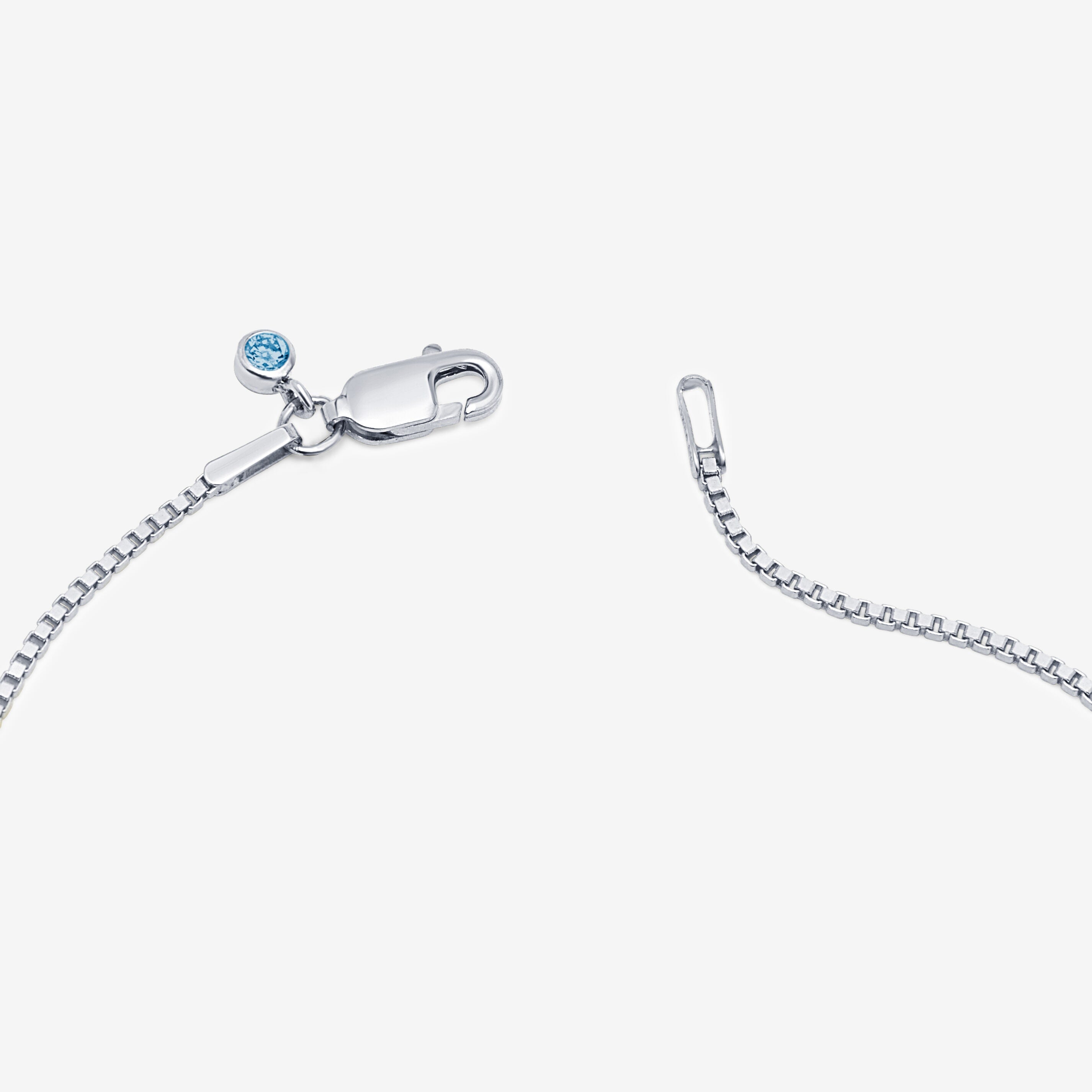 TinyBlue Diamond Drop White Gold Bracelet – Plum