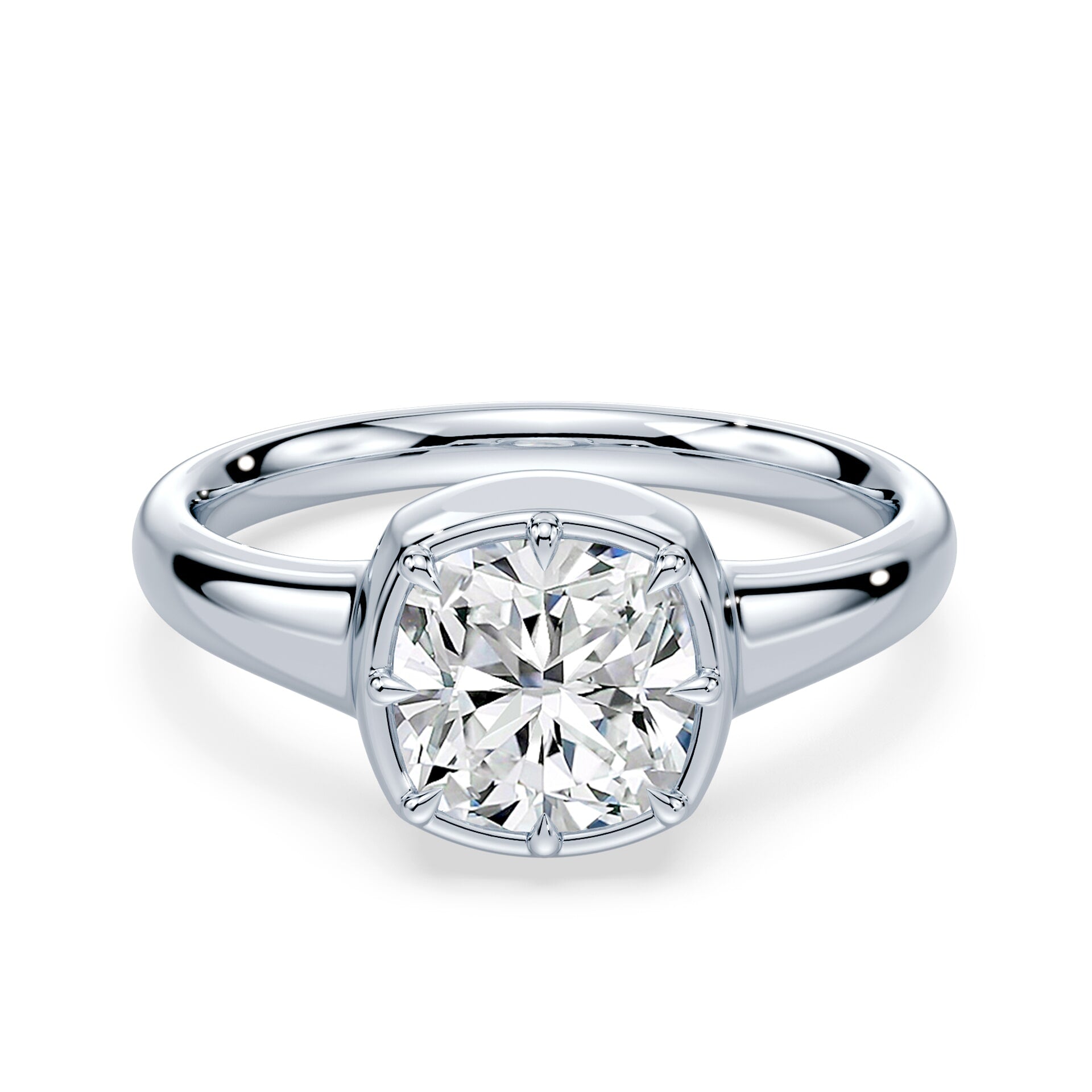 Back Ring Accessory Cushion Cut Button Back Ring – Plum