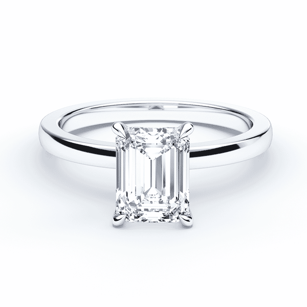 2.30 Ct. Emerald Cut Baguette Diamond Engagement Ring H, VS1 GIA Platinum |  eBay
