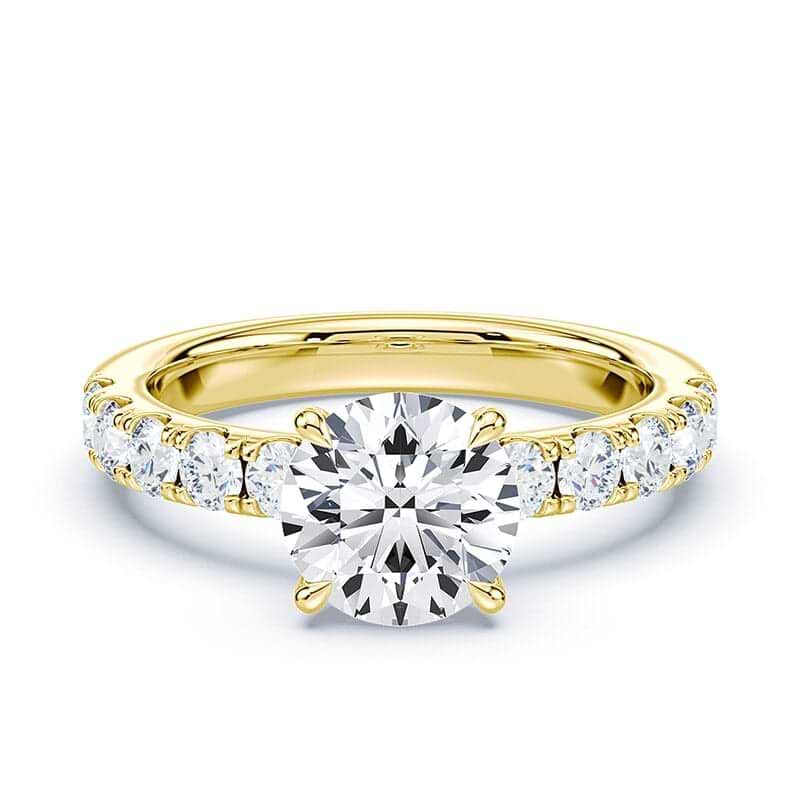 Low Profile Diamond Ring Wide Diamond Band | Plum Diamonds