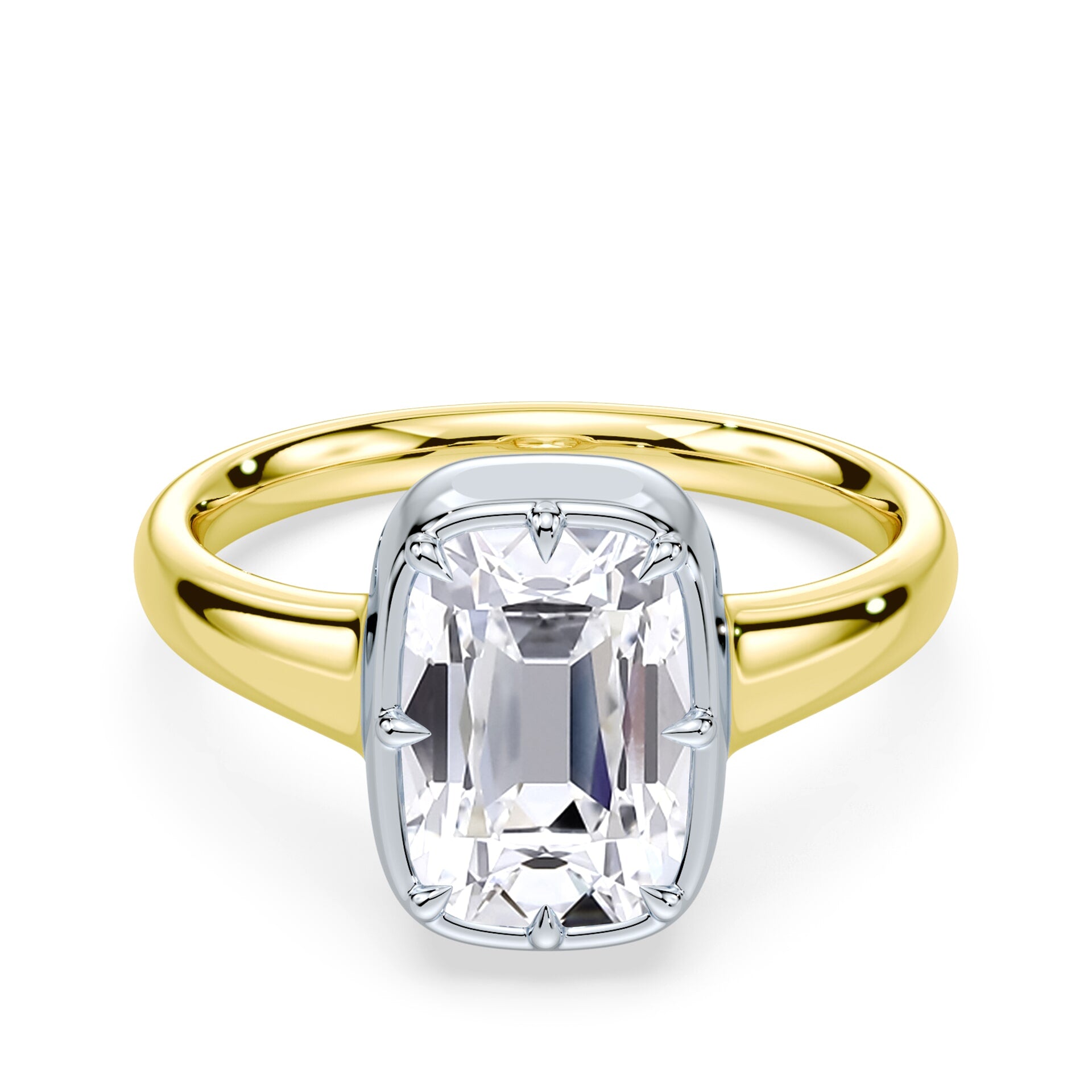 Old Mine Cut Button Back Ring – Plum