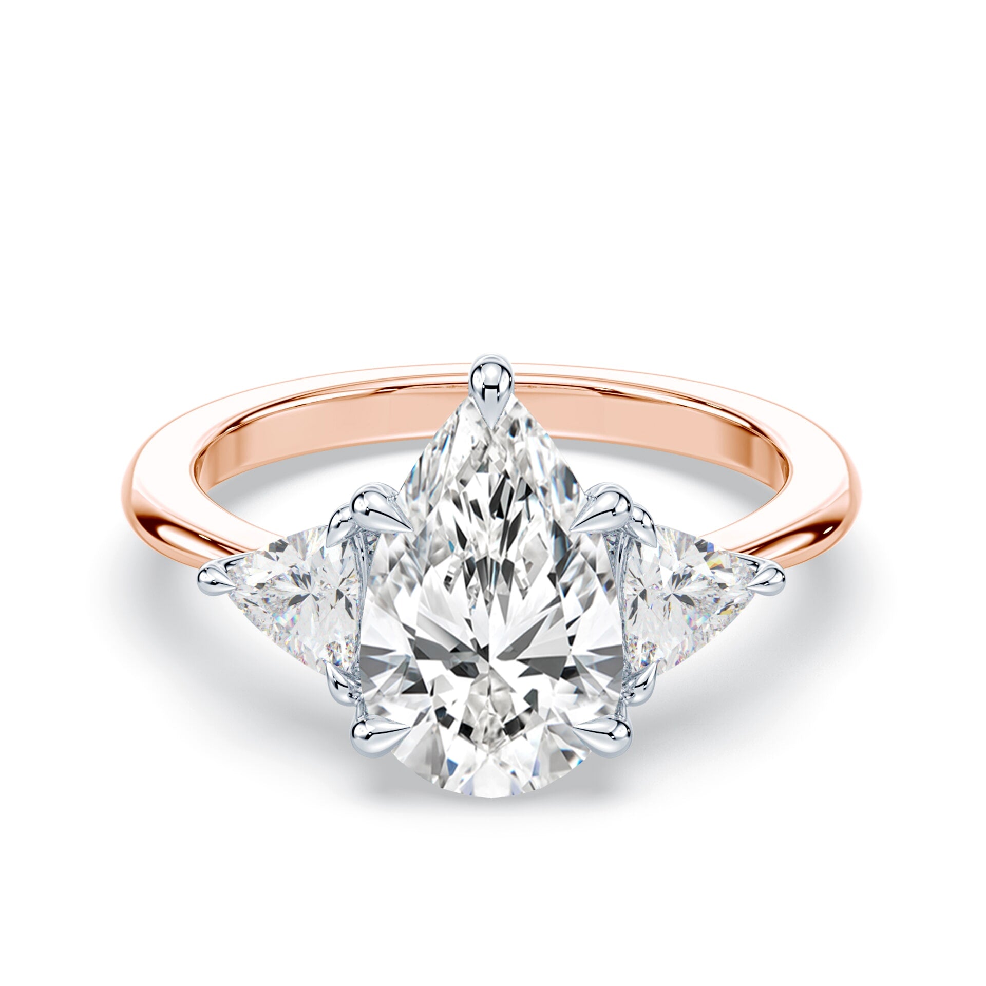 Trillian Rings Three Stone Trillion Ring – Plum