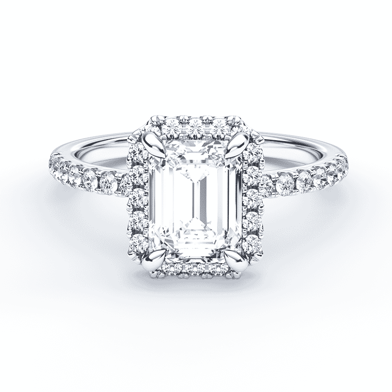 Simple Emerald Cut Engagement Rings