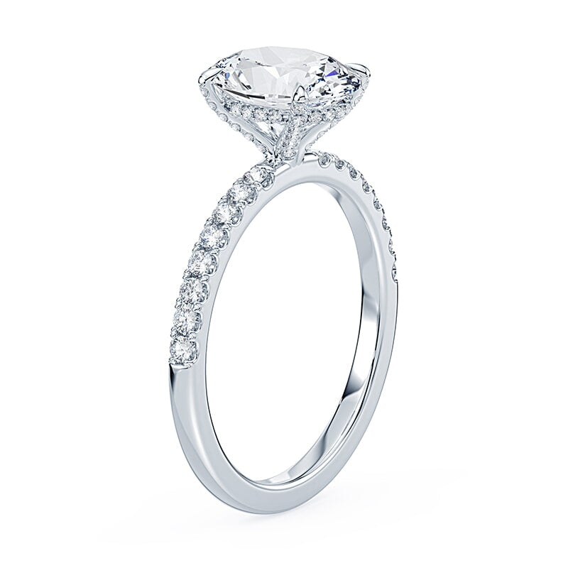 Oval Cut Pave Engagement Rings | Plum Diamonds