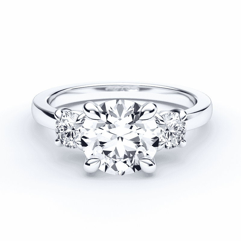 Lab Grown Round Diamond Engagement Ring | Plum Diamonds